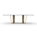 Counter Balance Dining Table In Brown and Gold