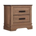 The appearance of Coventry Hall Pecan Two Drawer Nightstand In Brown designed by New Classic in the rustic / southwestern interior design. This brown piece of furniture was selected by 1StopBedrooms from Coventry Hall Collection to add a touch of cosiness and style into your home. Sku: B1828-040. Material: Wood.