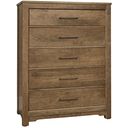 The appearance of Crafted 5 Drawer Chest In Medium Cherry designed by Artisan & Post in the transitional interior design. This medium cherry piece of furniture was selected by 1StopBedrooms from Crafted Cherry Collection to add a touch of cosiness and style into your home. Sku: 151-115. Material: Wood.