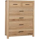 Crafted Oak 5 Drawer Chest In Bleached White