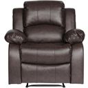 The appearance of Cranley Brown Reclining Chair designed by Homelegance in the modern / contemporary interior design. This brown piece of furniture  was selected by 1StopBedrooms from Cranley Collection to add a touch of cosiness and style into your home. Sku: 9700BRW-1. Material: Faux Leather.