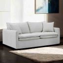 The appearance of Crayford Sofa In Light Gray designed by Furniture of America in the transitional interior design. This light gray piece of furniture was selected by 1StopBedrooms from Crayford Collection to add a touch of cosiness and style into your home. Sku: FM63010LG-SF. Material: Linen.