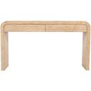 The appearance of Cresthill Console Table In White Oak designed by Meridian in the modern / contemporary interior design. This oak piece of furniture was selected by 1StopBedrooms from Cresthill Collection to add a touch of cosiness and style into your home. Sku: 272-S. Material: Plywood.