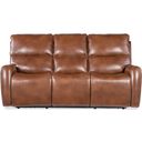 The appearance of Crosby Zero Gravity Power Sofa with Power Headrest and Lumbar In Brown designed by Hooker in the transitional interior design. This brown piece of furniture was selected by 1StopBedrooms from MS Collection to add a touch of cosiness and style into your home. Sku: SS741-PHZL3-080. Material: Leather.
