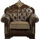 The appearance of Croydon Brown Chair designed by Homelegance in the traditional interior design. This brown piece of furniture was selected by 1StopBedrooms from Croydon Collection to add a touch of cosiness and style into your home. Sku: 9815-1A;9815-1B. Material: Faux Leather.