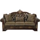 The appearance of Croydon Brown Sofa designed by Homelegance in the traditional interior design. This brown piece of furniture was selected by 1StopBedrooms from Croydon Collection to add a touch of cosiness and style into your home. Sku: 9815-3A;9815-3B. Material: Faux Leather.