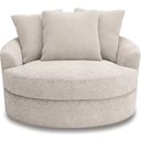 The appearance of Cuddlesome Oversized Swivel Accent Chair In Arctic designed by Signature Design by Ashley in the modern / contemporary interior design. This arctic piece of furniture was selected by 1StopBedrooms from Cuddlesome Collection to add a touch of cosiness and style into your home. Sku: NC5910621. Material: Polyester.