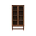 Cupertino Wood Dining Display Cabinet In Brown