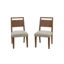 Cupertino Wood Kitchen Table Dining Chair Set of 2 In Brown