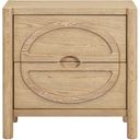 Cypress Natural Oak Veneer Contempory 26 Inch Nightstand In Brown