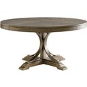 The appearance of Cypress Point Atwell Dining Table In Gray designed by Tommy Bahama in the modern / contemporary interior design. This gray piece of furniture was selected by 1StopBedrooms from Cypress Point Collection to add a touch of cosiness and style into your home. Sku: 561-875C. Table Top Shape: Round. Material: Wood. Size: 58".