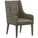 The appearance of Cypress Point Brandon Woven Arm Chair Set of 2 In Smoke Gray designed by Tommy Bahama in the coastal interior design. This smoke gray piece of furniture was selected by 1StopBedrooms from Cypress Point Collection to add a touch of cosiness and style into your home. Sku: 562-883-01. Material: Wood.