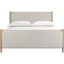 Cypress Upholstered Polyester Fabric Modern Design and Luxurious Comfort Queen Bed In Grey