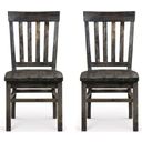 The appearance of Bellamy Dining Chair Set of 2 designed by Magnussen in the country / farmhouse interior design. This black piece of furniture was selected by 1StopBedrooms from Bellamy Collection to add a touch of cosiness and style into your home. Sku: D2491-60. Material: Pine.