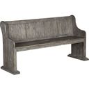 The appearance of Tinley Park Dove Tail Grey Bench designed by Magnussen in the transitional interior design. This brown piece of furniture was selected by 1StopBedrooms from Tinley Park Collection to add a touch of cosiness and style into your home. Sku: D4646-79. Material: Pine.