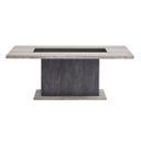 D8030 Dining Table with Storage Drawers and Storage Door In Black and Brown