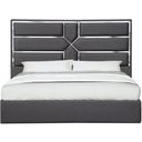 The appearance of Da Vinci Charcoal King Upholstered Platform Bed designed by J&M in the modern / contemporary interior design. This charcoal piece of furniture  was selected by 1StopBedrooms from Da Vinvi Collection to add a touch of cosiness and style into your home. Sku: 18730-K. Bed Type: Platform Bed. Material: Wood. Bed Size: King.
