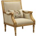 The appearance of Daesha Antique Gold Accent Chair designed by ACME in the transitional interior design. This gold piece of furniture  was selected by 1StopBedrooms from Daesha Collection to add a touch of cosiness and style into your home. Sku: 50838. Material: Fabric.