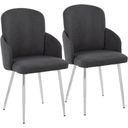 Dahlia Dining Chair Set of 2 In Grey