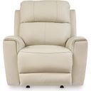 The appearance of Dahlmoore Power Recliner In Almond designed by Signature Design by Ashley in the modern / contemporary interior design. This almond piece of furniture was selected by 1StopBedrooms from Dahlmoore Collection to add a touch of cosiness and style into your home. Sku: U1320098. Material: Leather Match.
