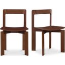 The appearance of Daifuku Dining Chair Set of 2 In Brown designed by Moes Home in the modern / contemporary interior design. This brown piece of furniture was selected by 1StopBedrooms from Daifuku Collection to add a touch of cosiness and style into your home. Sku: BC-1128-20. Material: Ash.
