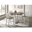 The appearance of Dakota Counter Height Table In Antique White and Ash Brown designed by Furniture of America in the rustic / southwestern interior design. This antique white and ash brown piece of furniture was selected by 1StopBedrooms from Dakota Collection to add a touch of cosiness and style into your home. Sku: CM3289BR-RPT-48-1;CM3289BR-RPT-48-2. Table Top Shape: Round. Material: Wood. Size: 48".