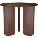 Dale Round Solid Mango Wood Side End Table In Brown