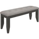 The appearance of Dalila Padded Cushion Bench In Grey and Dark Grey designed by Coaster in the transitional interior design. This dark grey piece of furniture  was selected by 1StopBedrooms from Dalila Collection to add a touch of cosiness and style into your home. Sku: 102723GRY. Material: Wood.