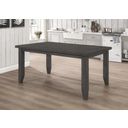 The appearance of Dalila Rectangular Plank Top Dining Table Dark Grey designed by Coaster in the transitional interior design. This dark grey piece of furniture  was selected by 1StopBedrooms from Dalila Collection to add a touch of cosiness and style into your home. Sku: 102721GRY. Material: Wood. Table Top Shape: Rectangular. Size: 42" x 66".