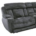 The appearance of Dalton Left Arm Facing Recliner In Lucky Charcoal designed by Parker House in the modern / contemporary interior design. This charcoal piece of furniture was selected by 1StopBedrooms from Dalton Collection to add a touch of cosiness and style into your home. Sku: MDAL#811LPH-LCH. Material: Polyester.