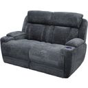 The appearance of Dalton Power Reclining Loveseat In Lucky Charcoal designed by Parker House in the modern / contemporary interior design. This lucky charcoal piece of furniture was selected by 1StopBedrooms from Dalton Collection to add a touch of cosiness and style into your home. Sku: MDAL#822PH-LCH. Material: Polyester.