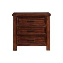 The appearance of Damen 3-Drawer Nightstand In Rich Cherry designed by Picket House in the transitional interior design. This rich cherry piece of furniture  was selected by 1StopBedrooms from Damen Collection to add a touch of cosiness and style into your home. Sku: SV600NS. Material: Rubberwood.