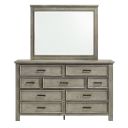 The appearance of Damen Dresser and Mirror Set In Drift Grey designed by Picket House in the transitional interior design. This drift grey piece of furniture was selected by 1StopBedrooms from Damen Collection to add a touch of cosiness and style into your home. Sku: SV300DR;SV300MR. Material: Rubberwood.