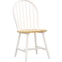 The appearance of Cinder Windsor Side Chairs Natural Brown and White Set of 4 designed by Coaster in the country / farmhouse interior design. This white piece of furniture was selected by 1StopBedrooms from Cinder Collection to add a touch of cosiness and style into your home. Sku: 4129. Material: Wood.