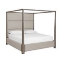 Danette Canopy King Bed In Zenith Taupe Grey