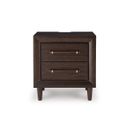The appearance of Dantenton Nightstand In Merlot designed by Signature Design by Ashley in the transitional interior design. This merlot piece of furniture was selected by 1StopBedrooms from Dantenton Collection to add a touch of cosiness and style into your home. Sku: B611-92. Material: Wood.