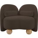 The appearance of Daphne Chenille Fabric Chair In Natural Brown and Black designed by Meridian in the modern / contemporary interior design. This natural brown and black piece of furniture was selected by 1StopBedrooms from Daphne Collection to add a touch of cosiness and style into your home. Sku: 44001Brown-C. Material: Chenille.