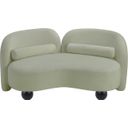 The appearance of Daphne Chenille Fabric Loveseat In Mint and Black designed by Meridian in the modern / contemporary interior design. This mint and black piece of furniture was selected by 1StopBedrooms from Daphne Collection to add a touch of cosiness and style into your home. Sku: 44001Mint-L. Material: Chenille.
