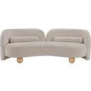 Daphne Chenille Fabric Sofa In Natural and Beige