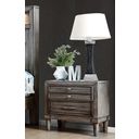 The appearance of Daphne Gray Nightstand designed by Furniture of America in the transitional interior design. This gray piece of furniture was selected by 1StopBedrooms from Daphne Collection to add a touch of cosiness and style into your home. Sku: CM7556N. Material: Wood.