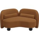 The appearance of Daphne Velvet Loveseat In Saddle and Natural designed by Meridian in the modern / contemporary interior design. This saddle and natural piece of furniture was selected by 1StopBedrooms from Daphne Collection to add a touch of cosiness and style into your home. Sku: 44002Saddle-L. Material: Velvet.