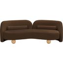 The appearance of Daphne Velvet Sofa In Natural Brown and Black designed by Meridian in the modern / contemporary interior design. This natural brown and black piece of furniture was selected by 1StopBedrooms from Daphne Collection to add a touch of cosiness and style into your home. Sku: 44002Brown-S. Material: Velvet.