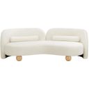 Daphne Velvet Sofa In Natural and Cream and Black