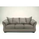 The appearance of Darcy Sofa In Cobblestone designed by Signature Design by Ashley in the modern / contemporary interior design. This cobblestone piece of furniture was selected by 1StopBedrooms from Darcy Collection to add a touch of cosiness and style into your home. Sku: 7500538. Material: Fabric. Key Features: Nailhead Trim.