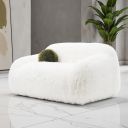 The appearance of Darwen Loveseat In White designed by Furniture of America in the modern / contemporary interior design. This white piece of furniture  was selected by 1StopBedrooms from Darwen Collection to add a touch of cosiness and style into your home. Sku: FM64006WH-LV. Material: Faux Fur.