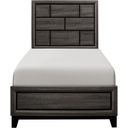 The appearance of Davi Gray Twin Panel Bed designed by Homelegance in the transitional interior design. This gray piece of furniture was selected by 1StopBedrooms from Davi Collection to add a touch of cosiness and style into your home. Sku: 1645T-1;1645T-3. Bed Type: Panel Bed. Bed Size: Twin. Material: Veneer.