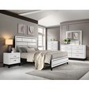 The appearance of Davi Queen Panel Bed In White designed by Homelegance in the modern / contemporary interior design. This white piece of furniture was selected by 1StopBedrooms from Davi Collection to add a touch of cosiness and style into your home. Sku: 1645WH-1;1645WH-3. Bed Type: Panel Bed. Bed Size: Queen. Material: Wood Veneer.