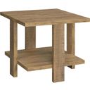 The appearance of Dawn Square Engineered Wood End Table With Shelf Mango designed by Coaster in the country / farmhouse interior design. This mango piece of furniture  was selected by 1StopBedrooms from Dawn Collection to add a touch of cosiness and style into your home. Sku: 707717. Material: Wood.