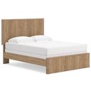 Dayella Queen Panel Bed In Warm Natural Brown