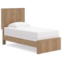 Dayella Twin Panel Bed In Warm Natural Brown
